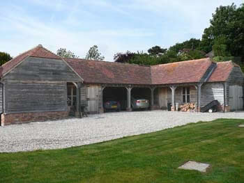 Oak barn created for client